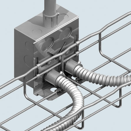 EZT-SBDAPG - SBDAPG SOPORTE PARA CAJA Y DUCTOS 3/4" Y 1" INSTALADAS EN ESCALERILLA, CABLOFIL