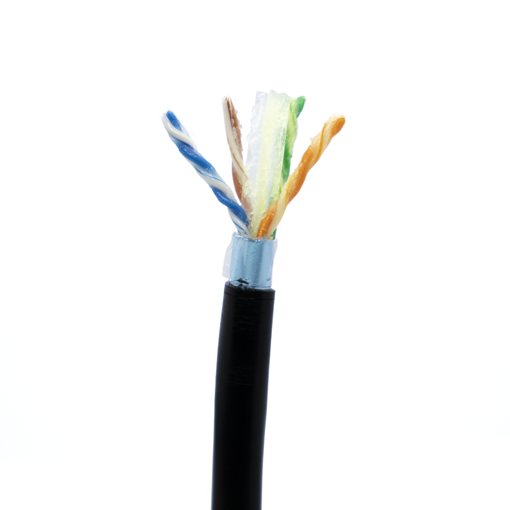CAT-ZL-1090-C6-001-00 - ZL-1090-C6-001-00 CABLE FTP CAT6 23AWG EXTERIOR CON GEL COLOR NEGRO, CATCOM