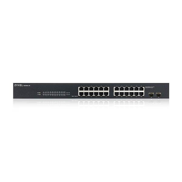 ZY-GS1900-24 - GS1900-24 SWITCH 24 PTS 10/100/1000 + 2SFP ADMIN. P/RACK 