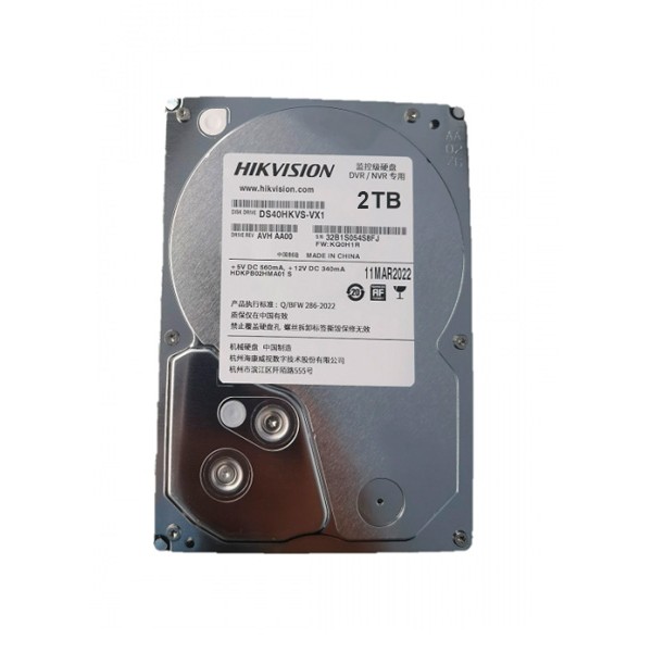 HIK-DS-20HKVS-VX1 - DS-20HKVS-VX1 DISCO DURO HDD SATA 2TB 3.5" 24-7 HIKVISION