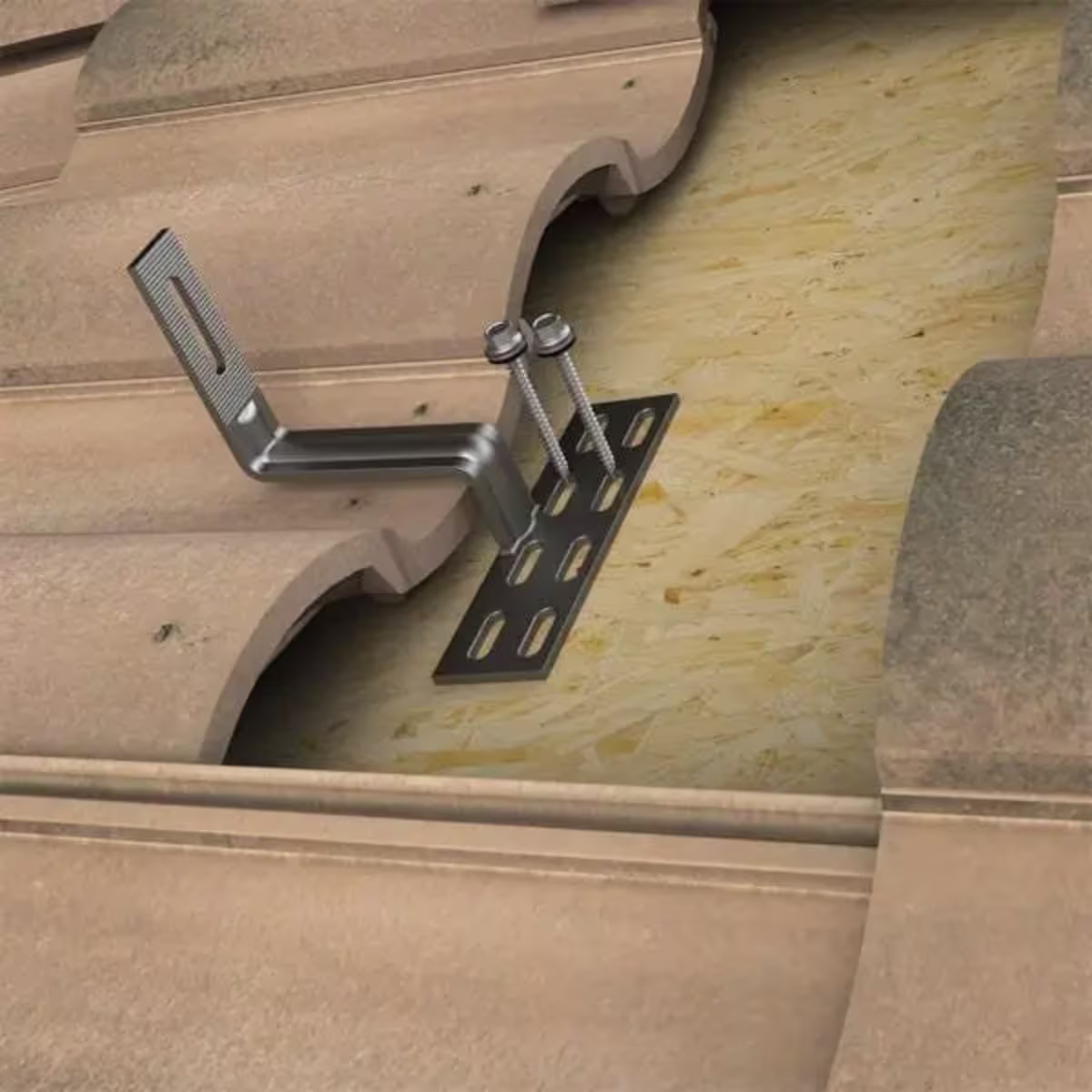 004CT5H GANCHO UNIVERSAL SOLARHOOK PARA USO EN TECHADO DE TEJA