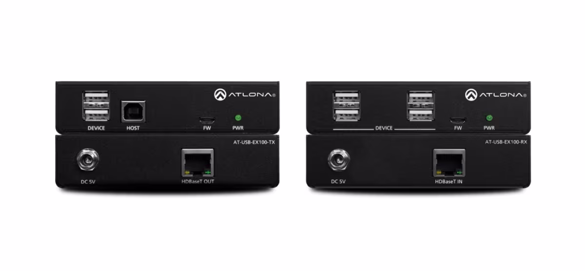 AT-USB-EX100-KIT KIT EXTENSOR USB 2.0 hasta 100 metros sobre cable UTP Atlona