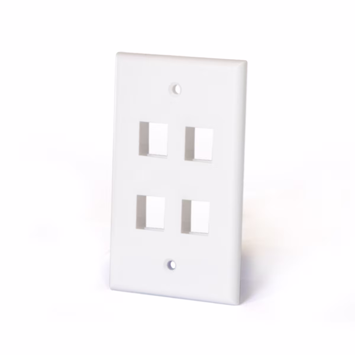 FP-0204 PLACA DE 4 PUERTOS P/KEYSTONE COLOR BLANCA, CATCOM
