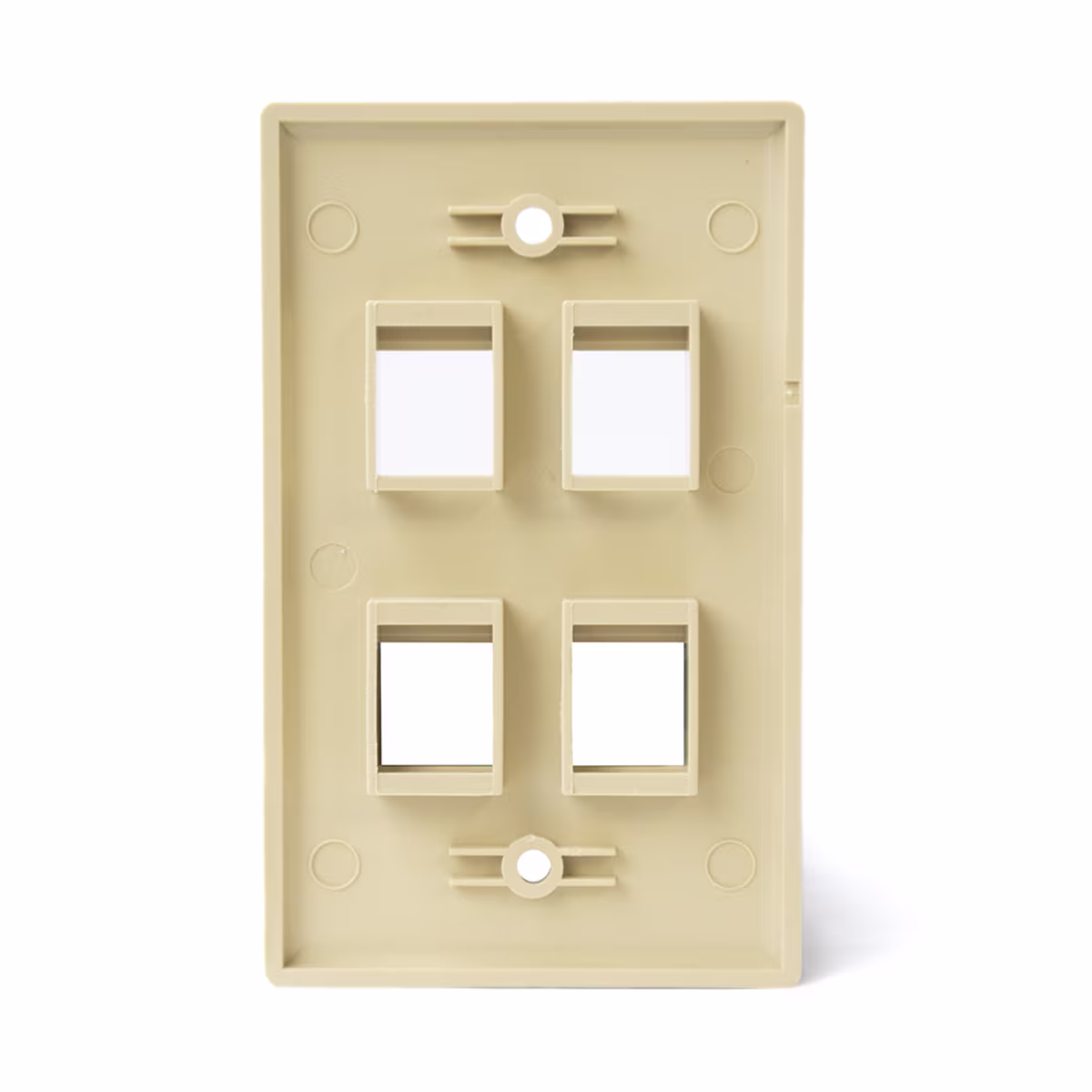 FP-0104 PLACA DE 4 PUERTOS P/KEYSTONE COLOR ALMENDRA, CATCOM