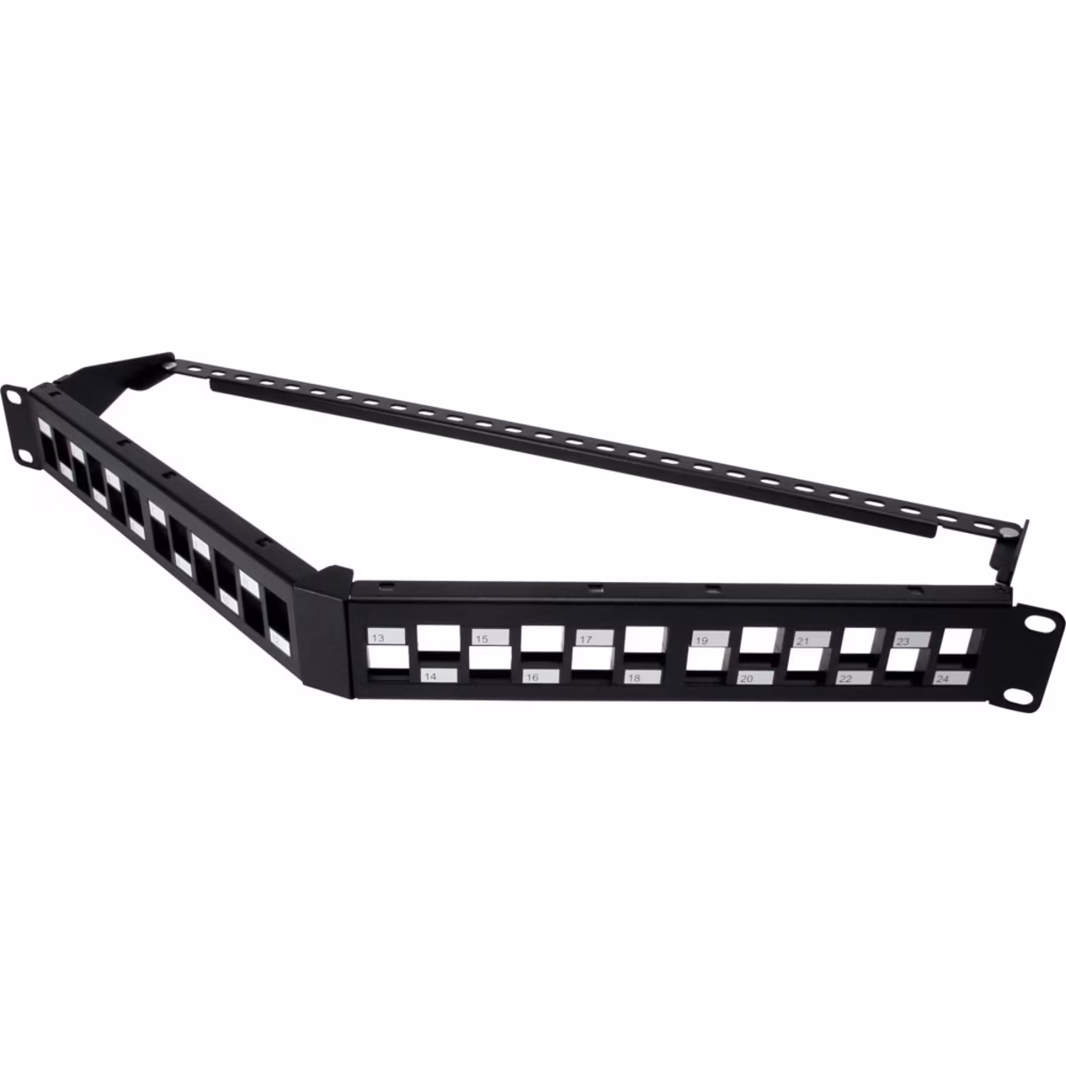 NBP-6224 PATCH PANEL DESCARGADO PARA 24PTOS, ANGULADO