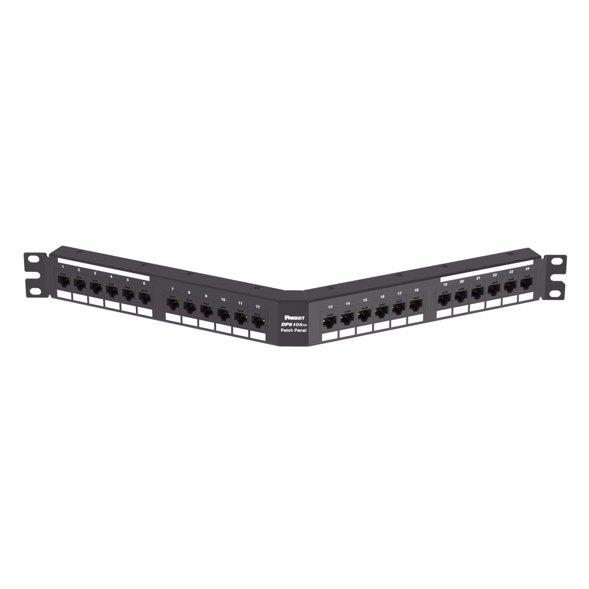DPA246X88TGY PATCH PANEL CAT. 6A 24 PTS ANGULAD10GB/S RJ45 8