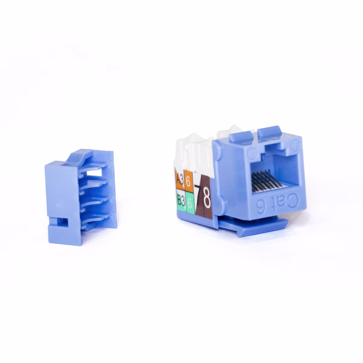KJ6-11002 KEYSTONE JACK CAT6 RJ45 COLOR AZUL, CATCOM