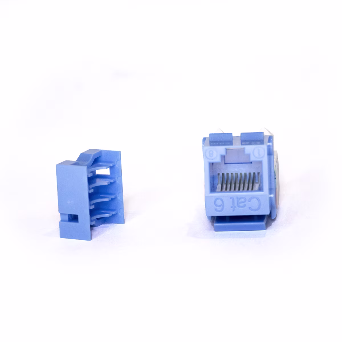 KJ6-11002 KEYSTONE JACK CAT6 RJ45 COLOR AZUL, CATCOM