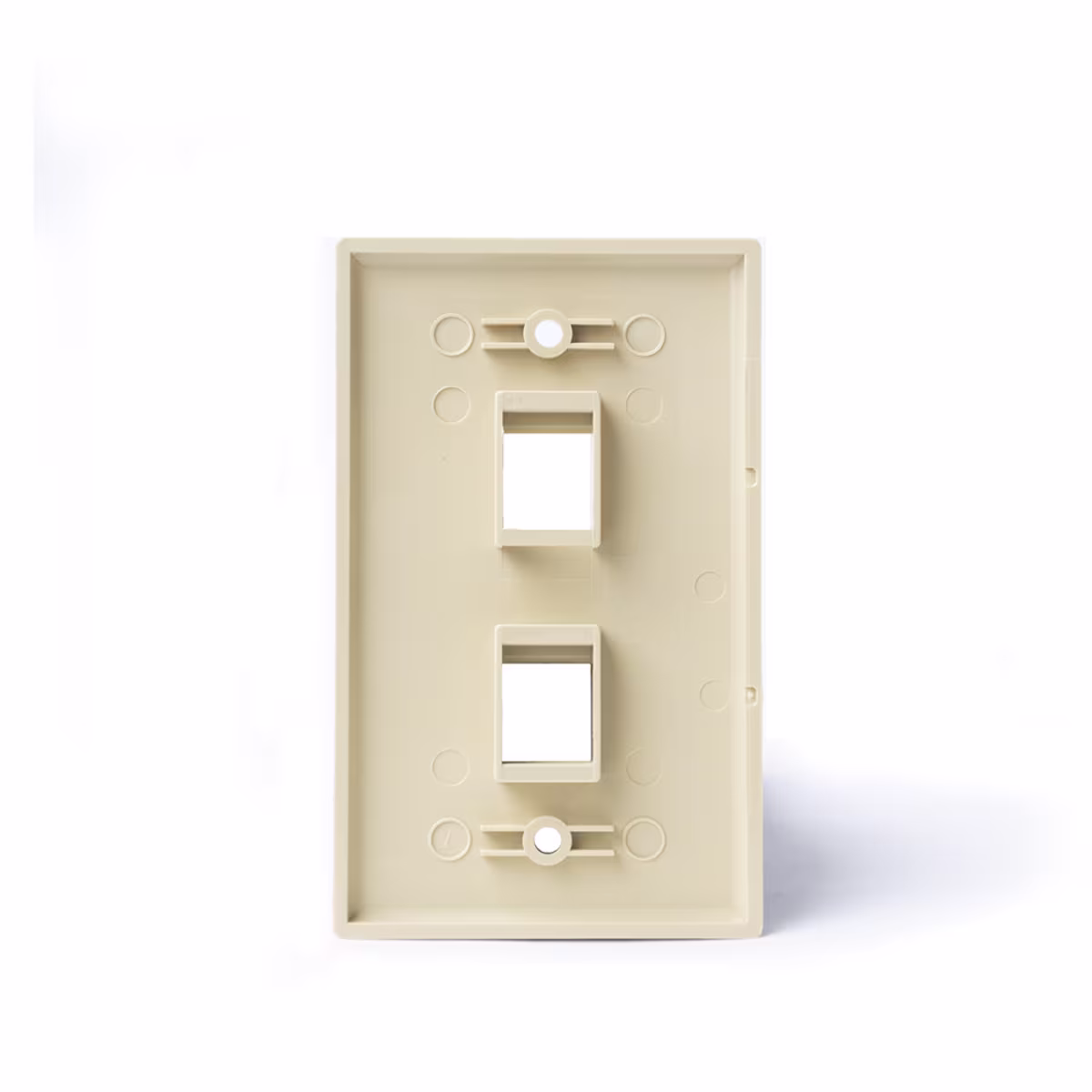 FP-0102 PLACA DE 2 PUERTOS P/KESYTONE COLOR ALMENDRA, CATCOM