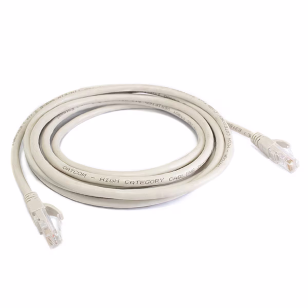 PC5-9010 PATCH CORD CAT5E 10FT COLOR GRIS C/BOTA TERMOMOLDEADA, CATCOM