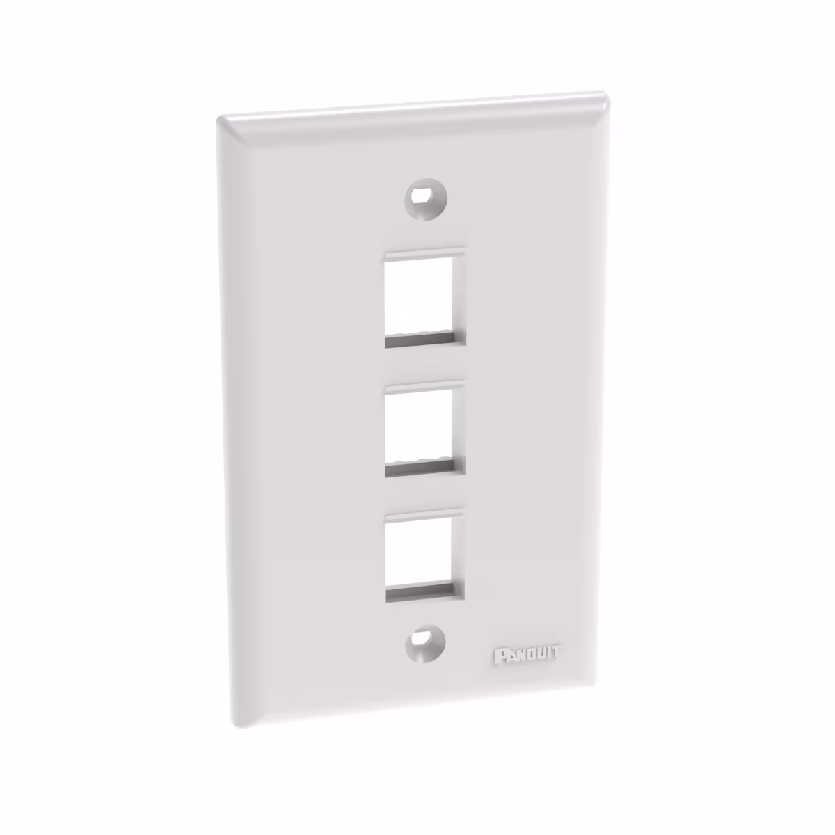 NK3FNWH PLACA VERTICAL 3PUERTOS BLANCA P/INSERTO KEYSTONE