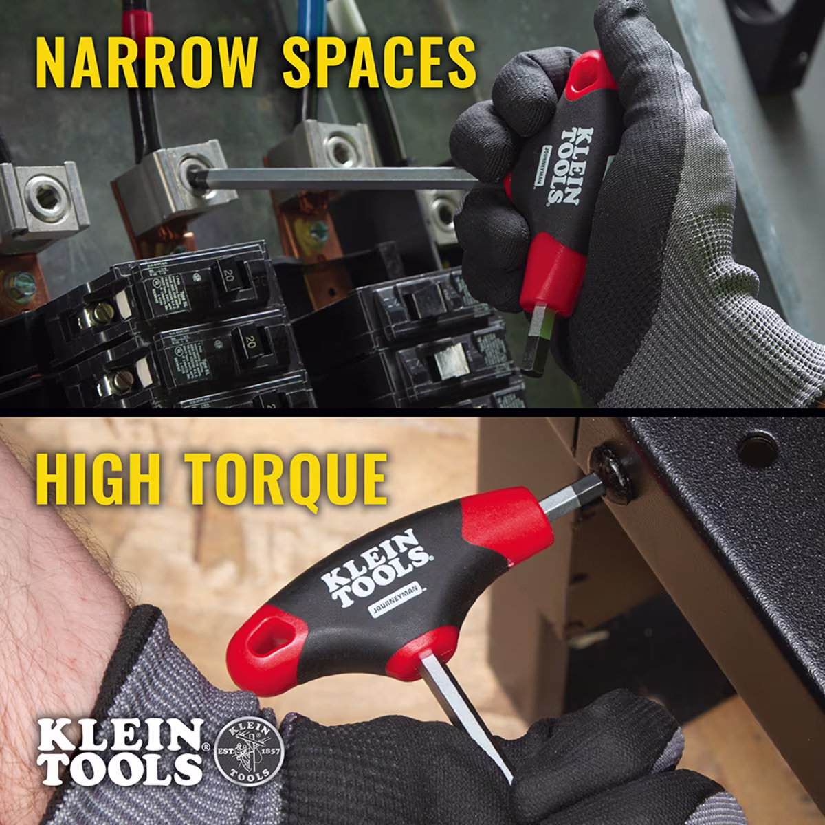 JTH610EB Juego de llaves hexagonales SAE de 15,2 cm con mango en T, punta de bola y soporte, de 10 piezas