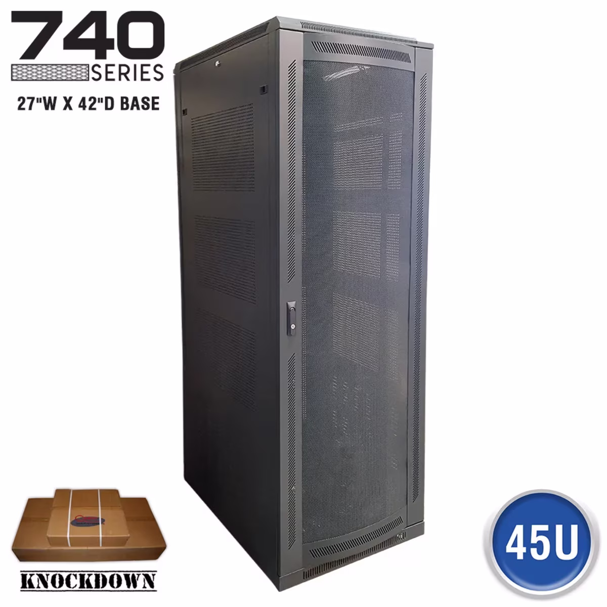 FE7419-45-02K Gabinete de Piso para Servidor 19 "X42",45 RMS