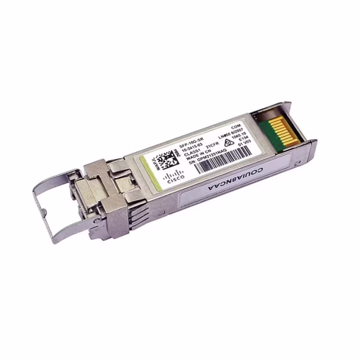 SFP-10G-SR= MODULO SFP MINIGBIC 10GBASE-SR CONECTOR LC DUPLEX 850NM 300M, CISCO
