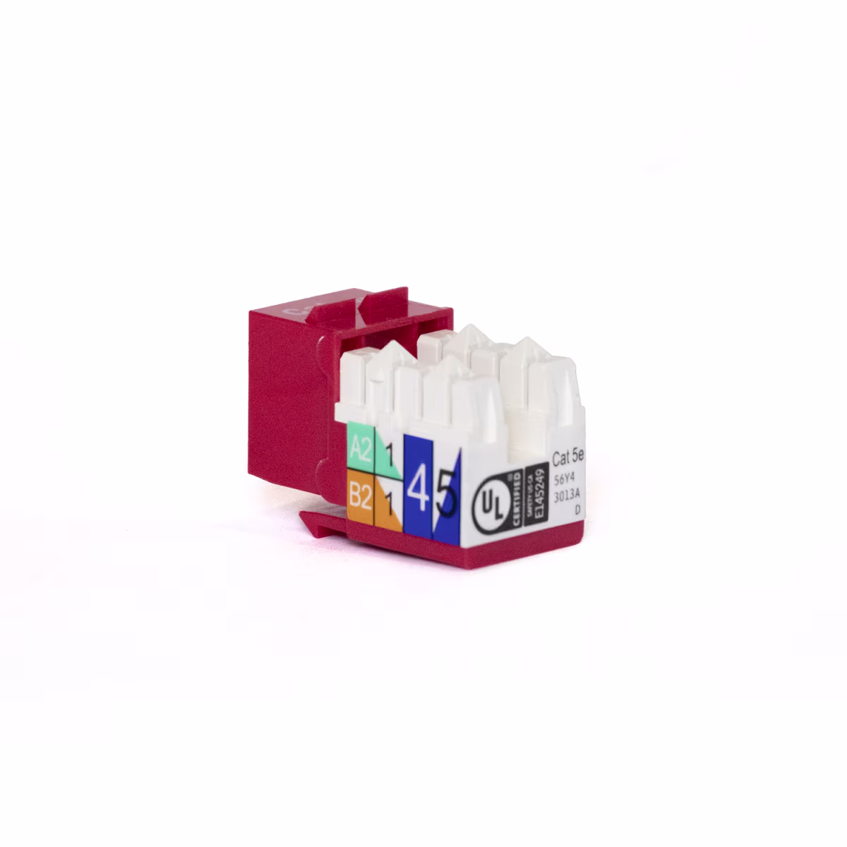 KJ5-11003 KEYSTONE JACK CAT5E RJ45 COLOR ROJO, CATCOM