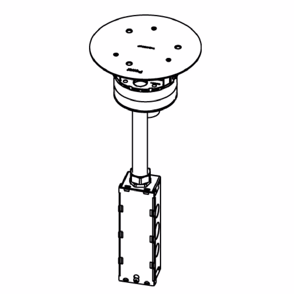 AV3STC CAJA DE PISO  POKE-THRU PARA CONFIGURAR CON AV3CTC