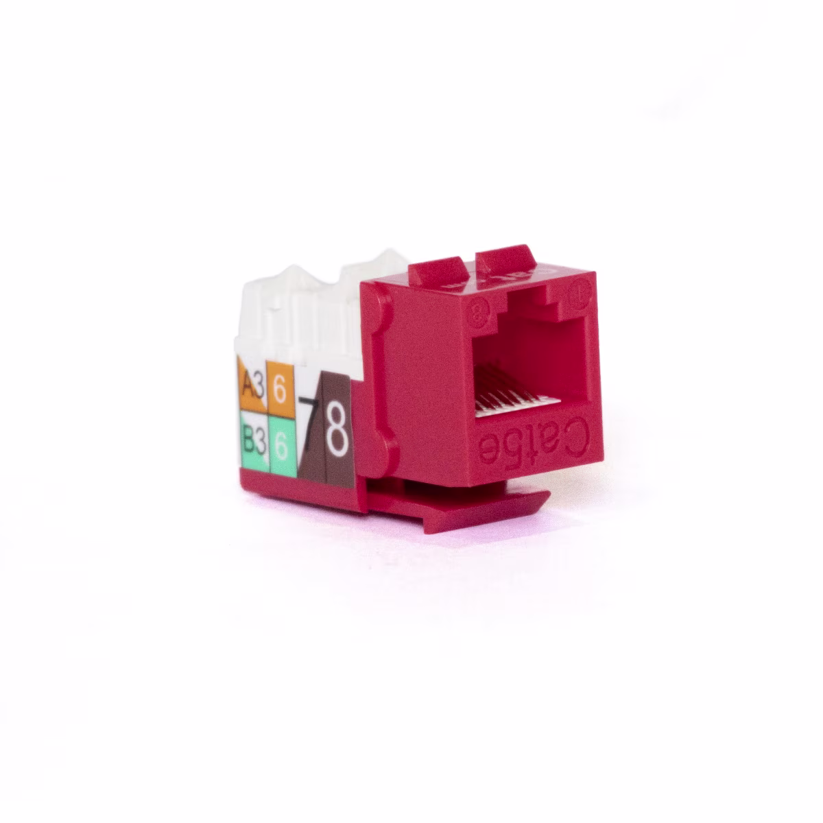 KJ5-11003 KEYSTONE JACK CAT5E RJ45 COLOR ROJO, CATCOM