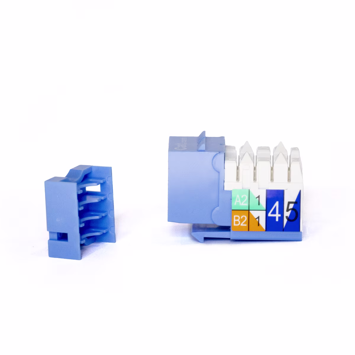 KJ6-11002 KEYSTONE JACK CAT6 RJ45 COLOR AZUL, CATCOM