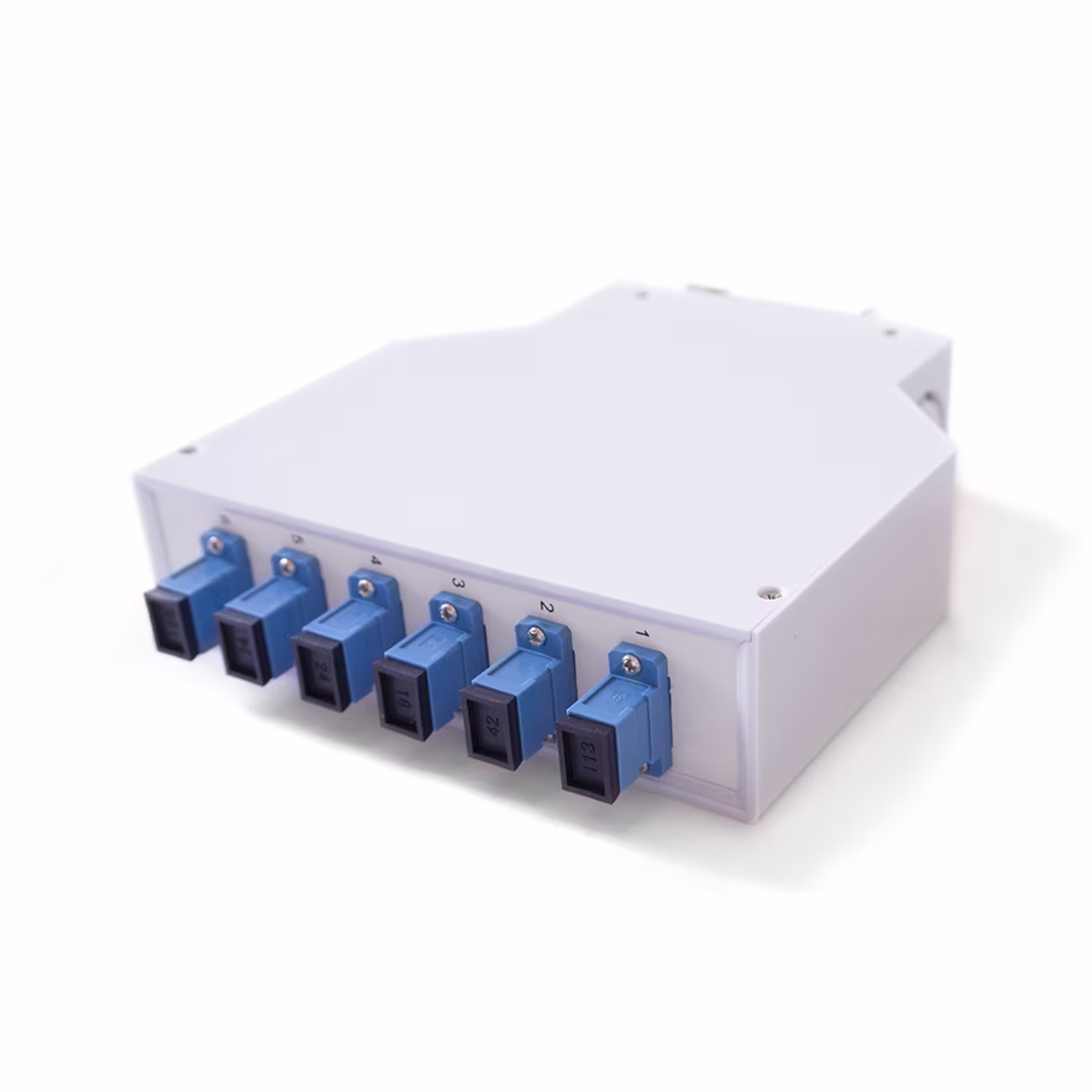 DIN-TB CAJA DE TERMINACIÓN P/FIBRA OPTICA SC/UPC MONOMODO CON 6 ADAPTADORES, CATCOM