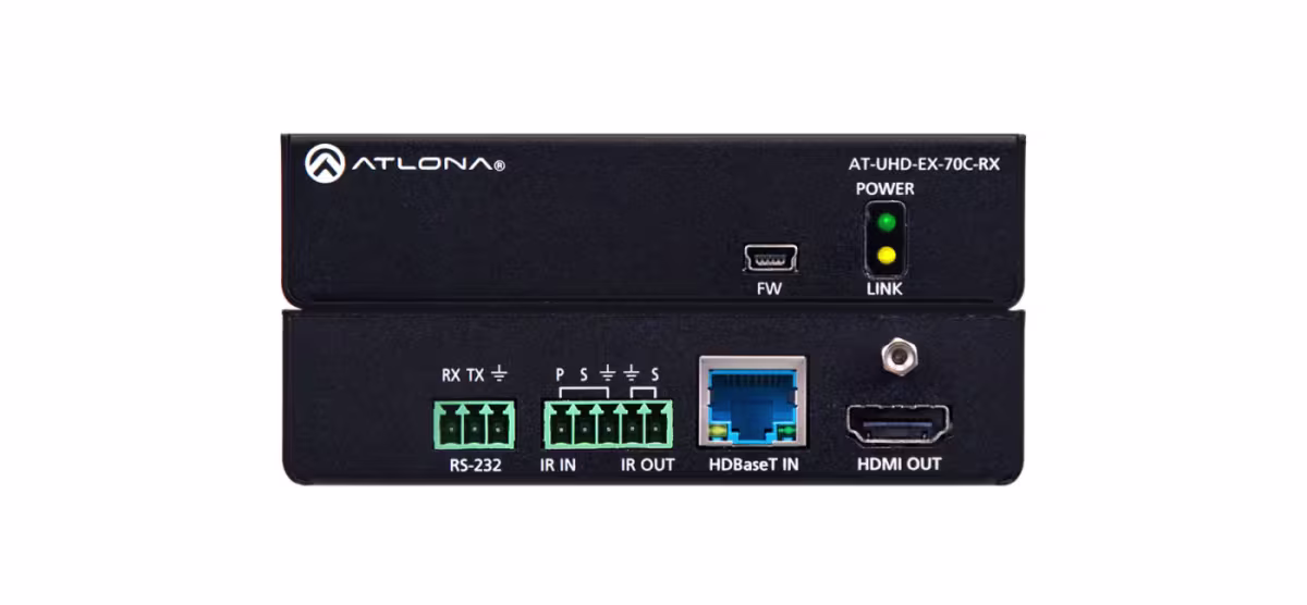 UHD-EX-70C-RX EXTENSOR 4K/UHD SOBRE HDBaseT C/POE 24Hz ATLONA