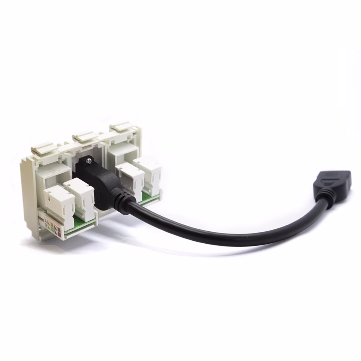 CAT-RJ45HD M�DULO PARA DATOS  2 PUERTOS RJ45 Y 1 PUERTO HDMI,  PARA CAJA DE PISO