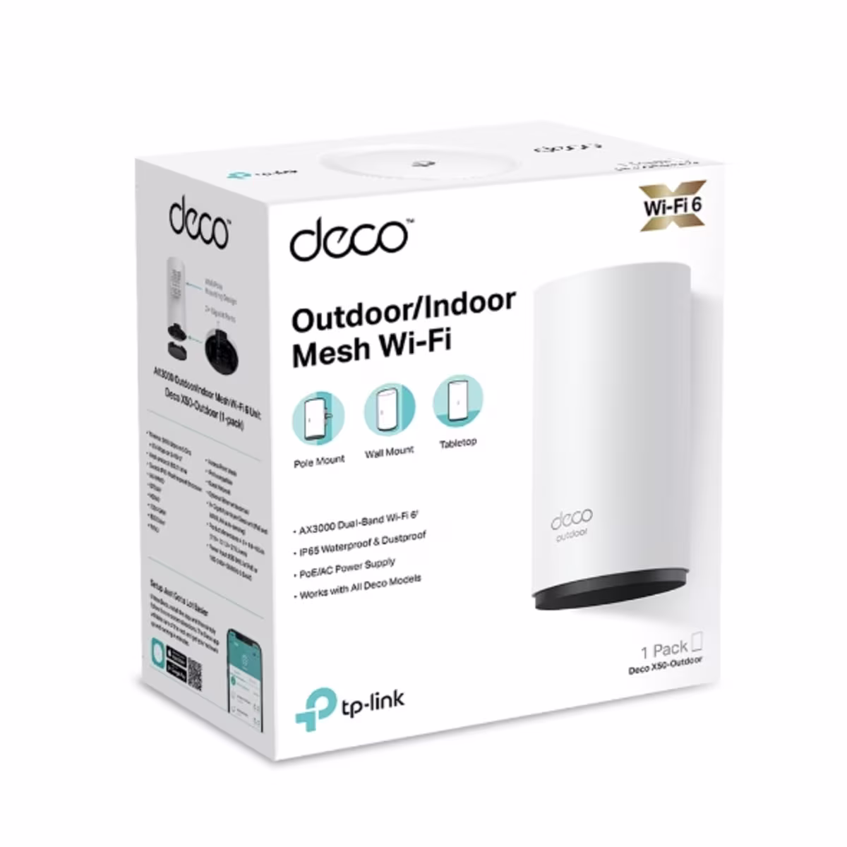 DECO X50-OUTDOOR AX3000 Outdoor Mesh Wi-Fi 6 Unit