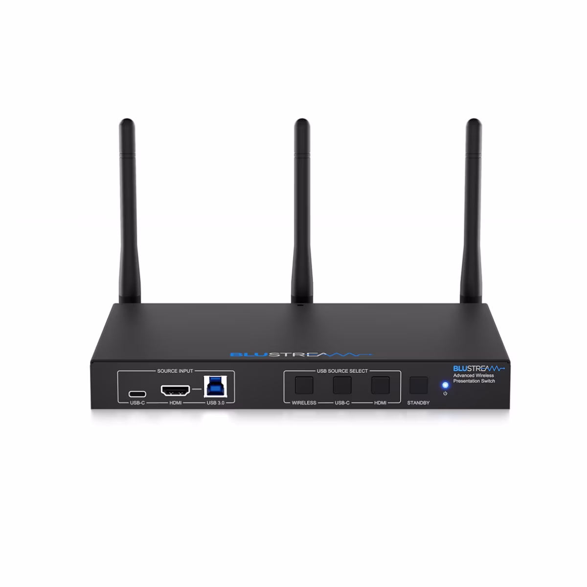 BSWMF72 SWITCH HDMI 4K 1080P INALÁMBRICO, ENTRADA USB-C Y USB TIPO B 3.0, 2 SALIDAS HDMI, 2 PUERTOS ETHERNET, RS-232 CON PANEL FRONTAL DE CONTROL, BLUESTREAM 