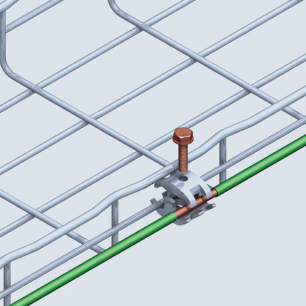 GNDCLAL MORDAZA DE PUESTA A TIERRA 1/0-6 AWG PARA INSTALACIÓN EN ESCALERILLA, CABLOFIL