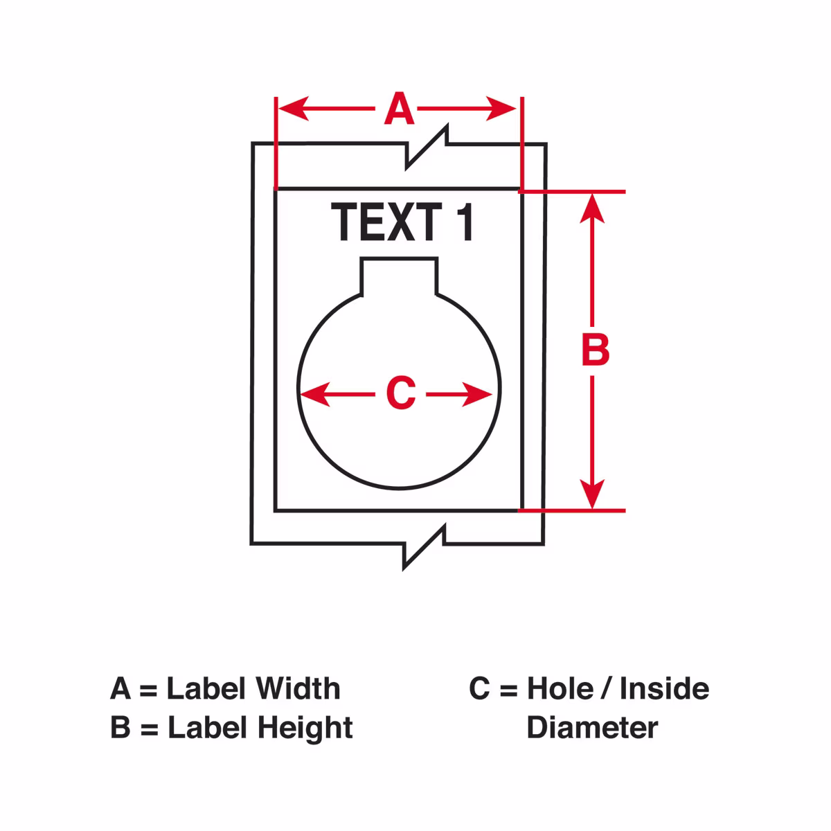 M6-168-593 ETIQUETAS DE PANEL REALZADO PARA BOTONERAS PARA IMPRESORAS M6 M7 - 1.9" X 1.2", BLANCO