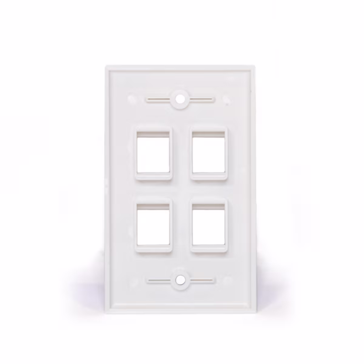 FP-0204 PLACA DE 4 PUERTOS P/KEYSTONE COLOR BLANCA, CATCOM
