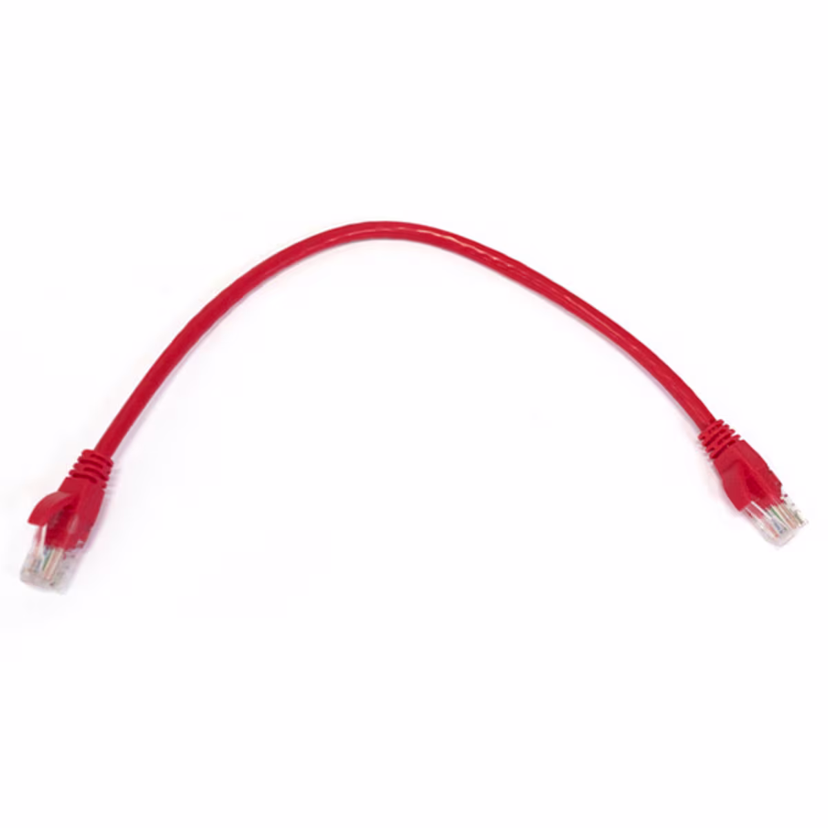 PC5-3001 PATCH CORD CAT5E 1FT COLOR ROJO C/BOTA TERMOMOLDEADA, CATCOM