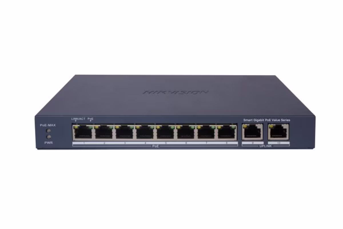 DS-3E1510P-EI/M(O-STD) SWITCH ADMIN. 8 PTS 10/100/1000 POE+ A 300 METROS 60W HPP Cloud HIKVISION