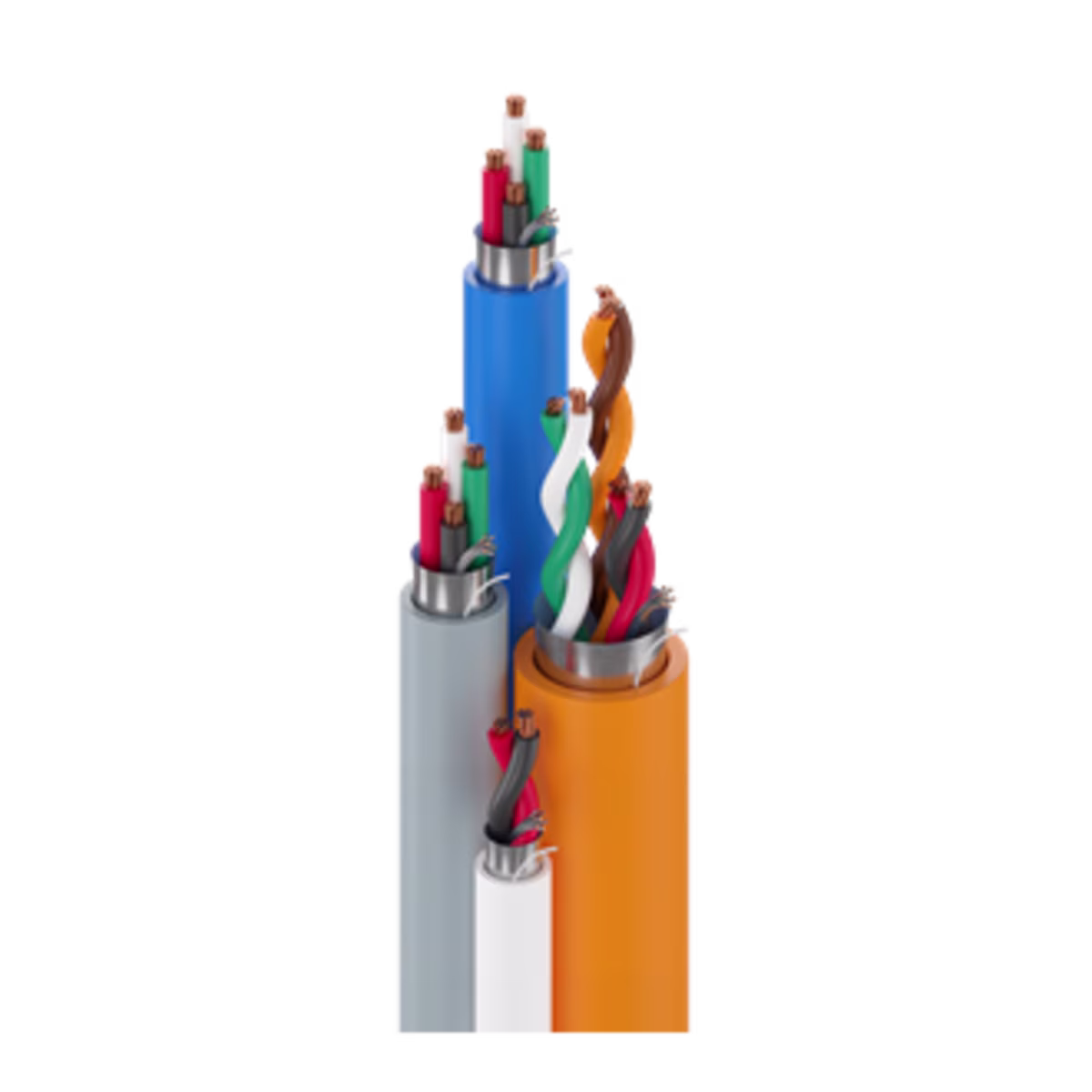 558AFS-0001000 CABLE P/CONTROL DE ACCESO 12 HILOS 22AWG Y 4 HILOS 18AWG MULTIFILAR BLINDADO RISER MULTICOLOR BELDEN