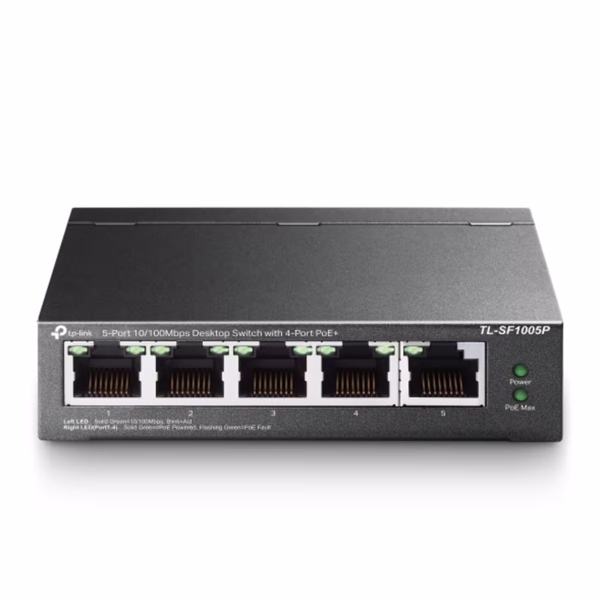 SF1005P SWITCH 5 PUERTOS 10/100 Mbps, 4 pts PoE, NO ADMINISTRABLE