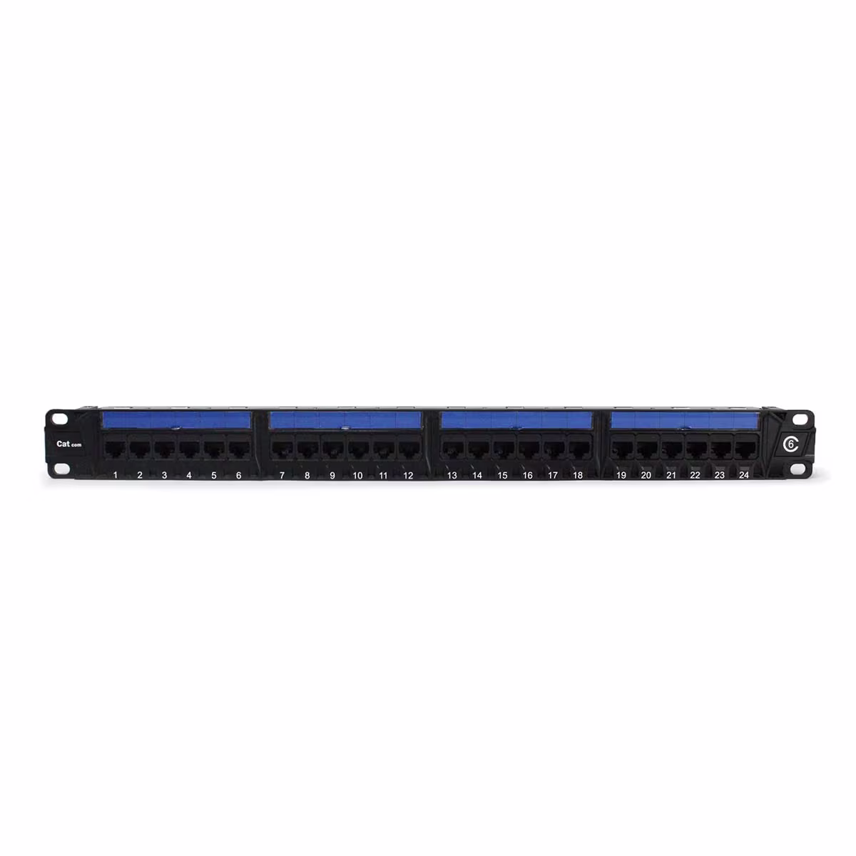 PP5024 PATCH PANEL CAT5E 24 PUERTOS, BLOCK 110 C/BARRA DE ALIVIO, CATCOM