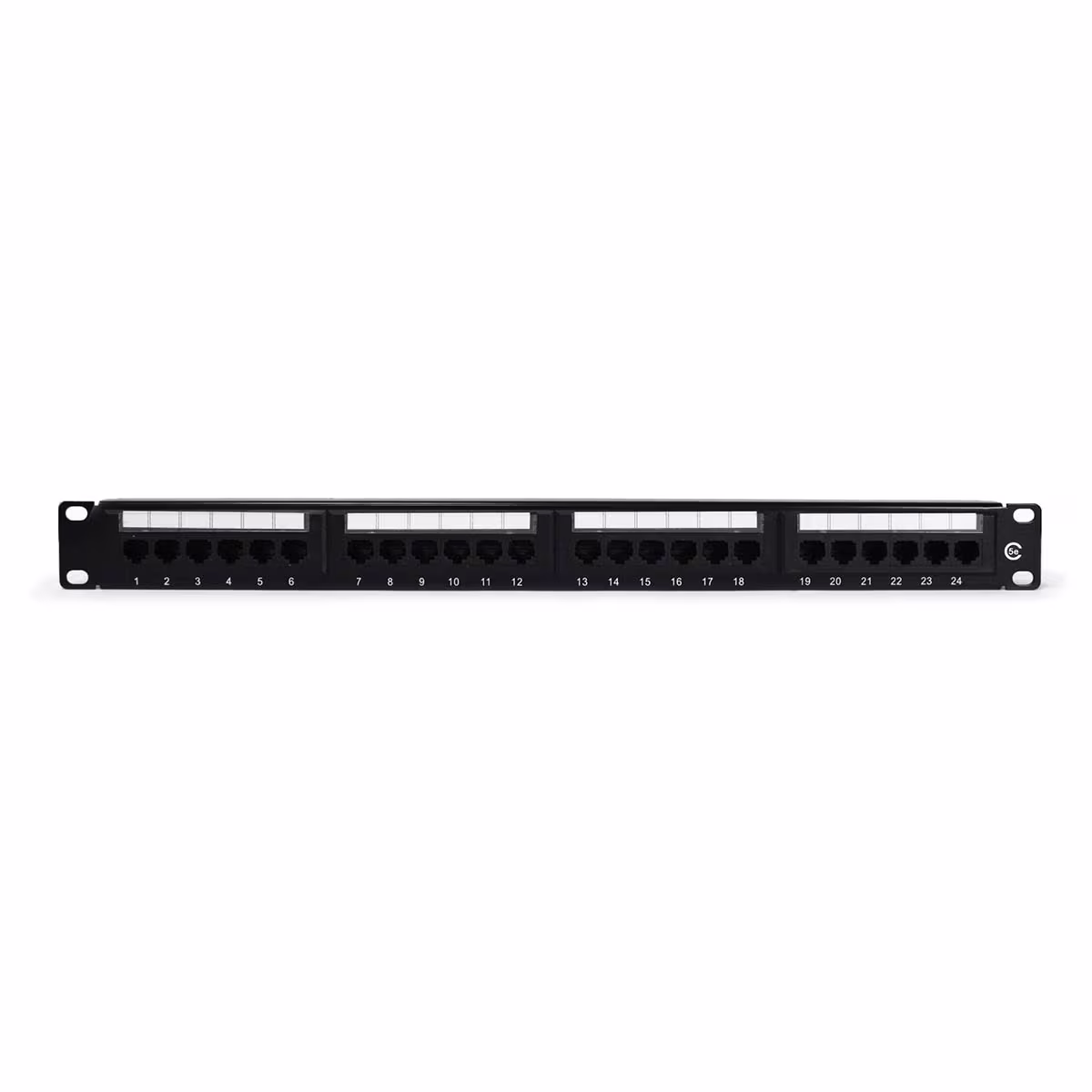 PP5024 PATCH PANEL CAT5E 24 PUERTOS, BLOCK 110 C/BARRA DE ALIVIO, CATCOM