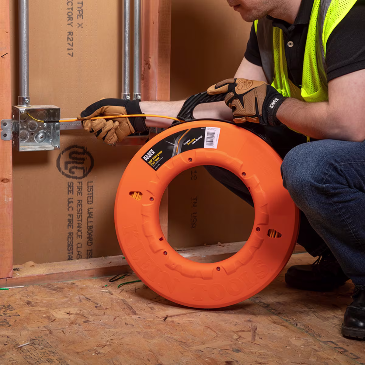 56014 HERRAMIENTA GUÍA DE FIBRA DE VIDRIO 200FT CON PUNTA HELICOIDAL MARCADA CON LÁSER