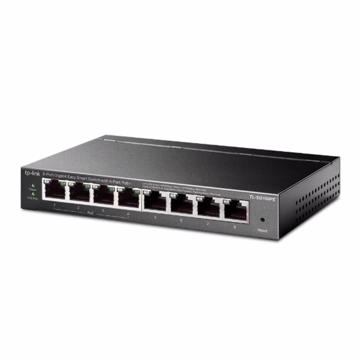 SG108PE SWITCH 8-PORT GIGABIT RJ45 10/100/1000Mbps 4 pts PoE 