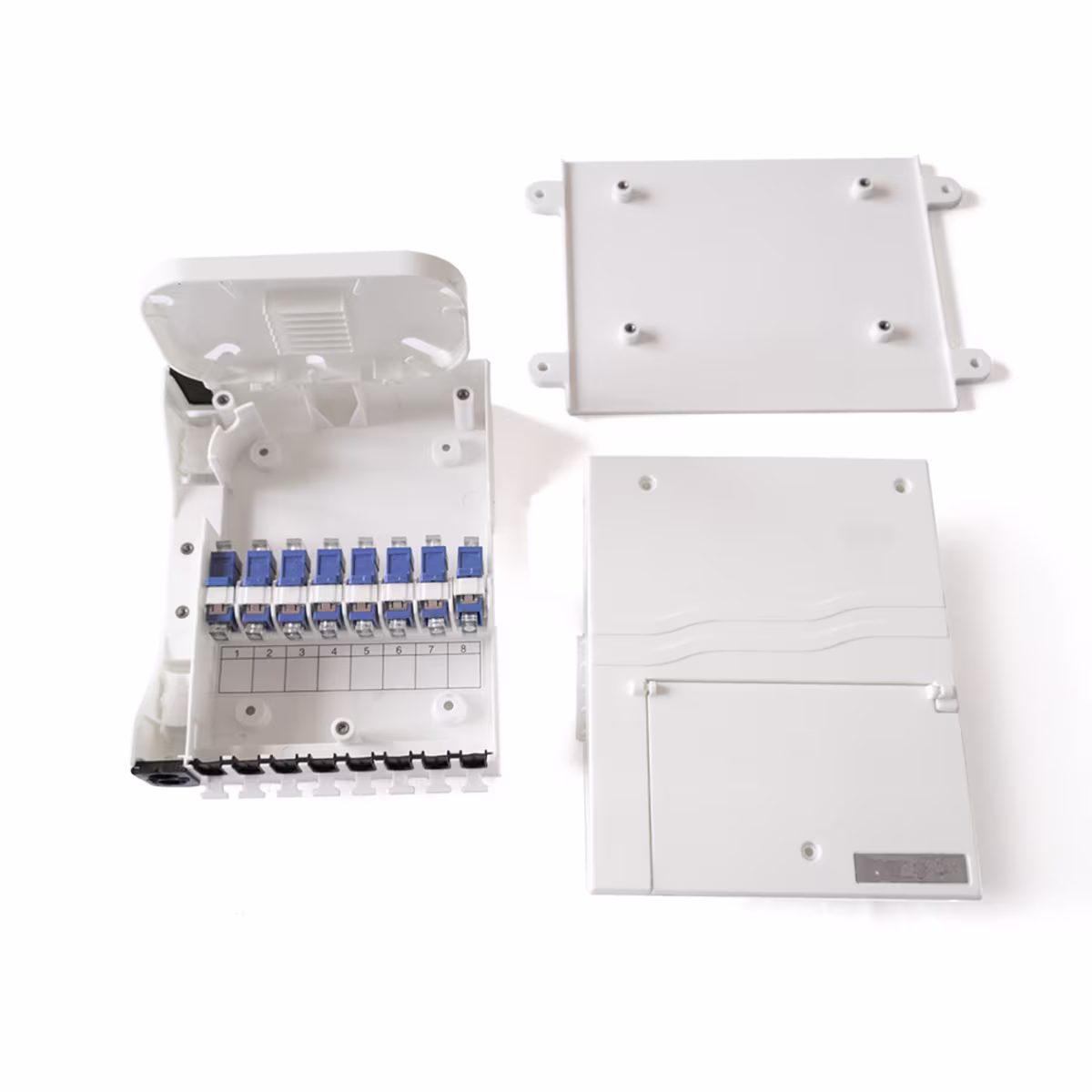 FFTH08F ODF PLASTICO CON  CAPACIDAD PARA 8 ADAPTADORES
