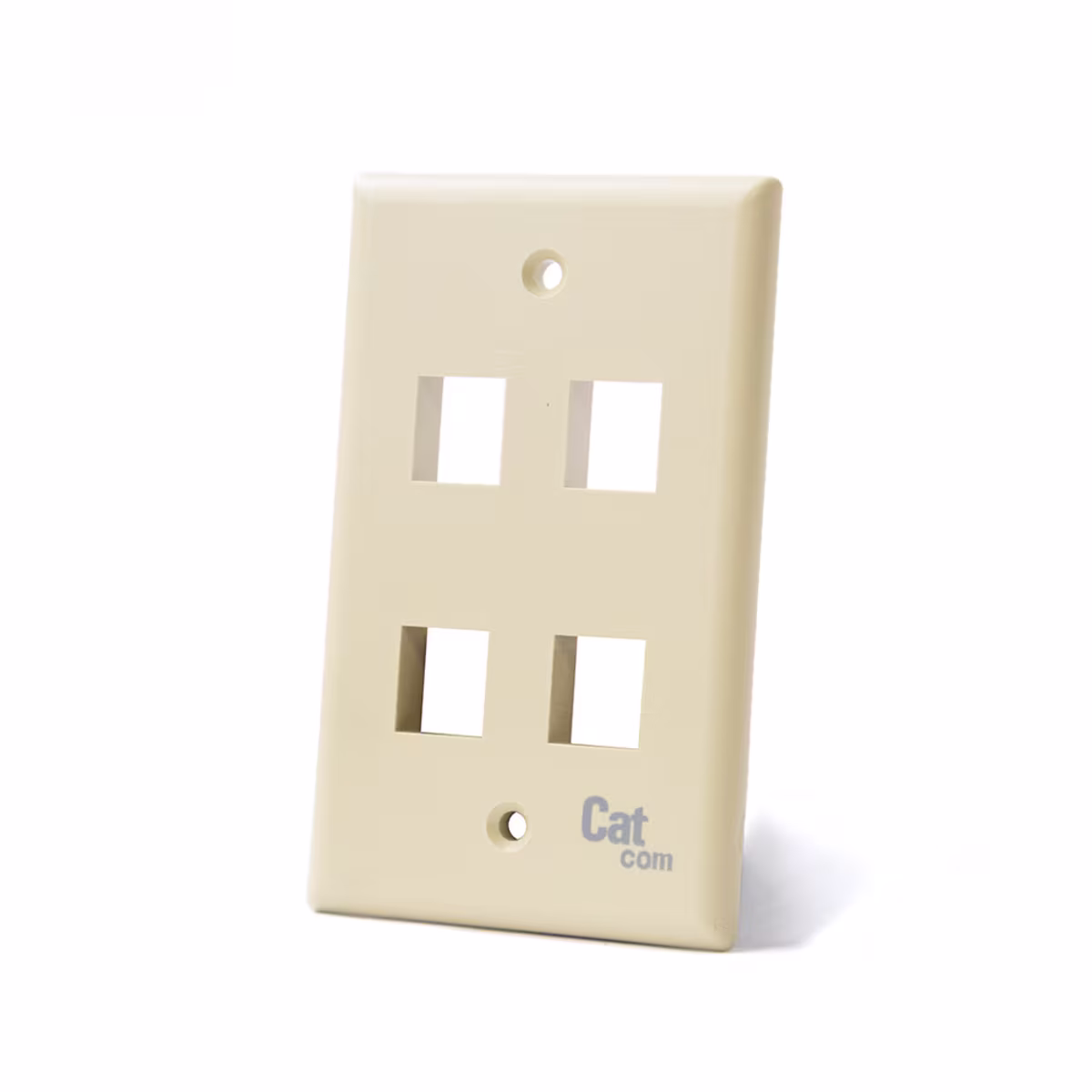 FP-0104 PLACA DE 4 PUERTOS P/KEYSTONE COLOR ALMENDRA, CATCOM