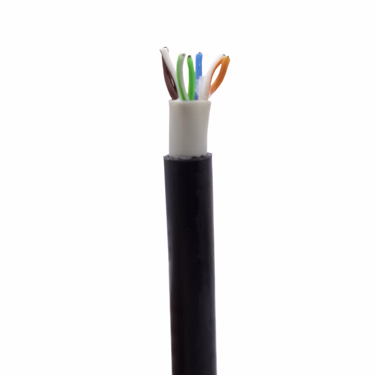 ODJUTP-5001LA CABLE UTP CAT5E 4PRS 24AWG DOBLE CHAQUETA SIN GEL PARA EXTERIOR COLOR NEGRO, CATCOM