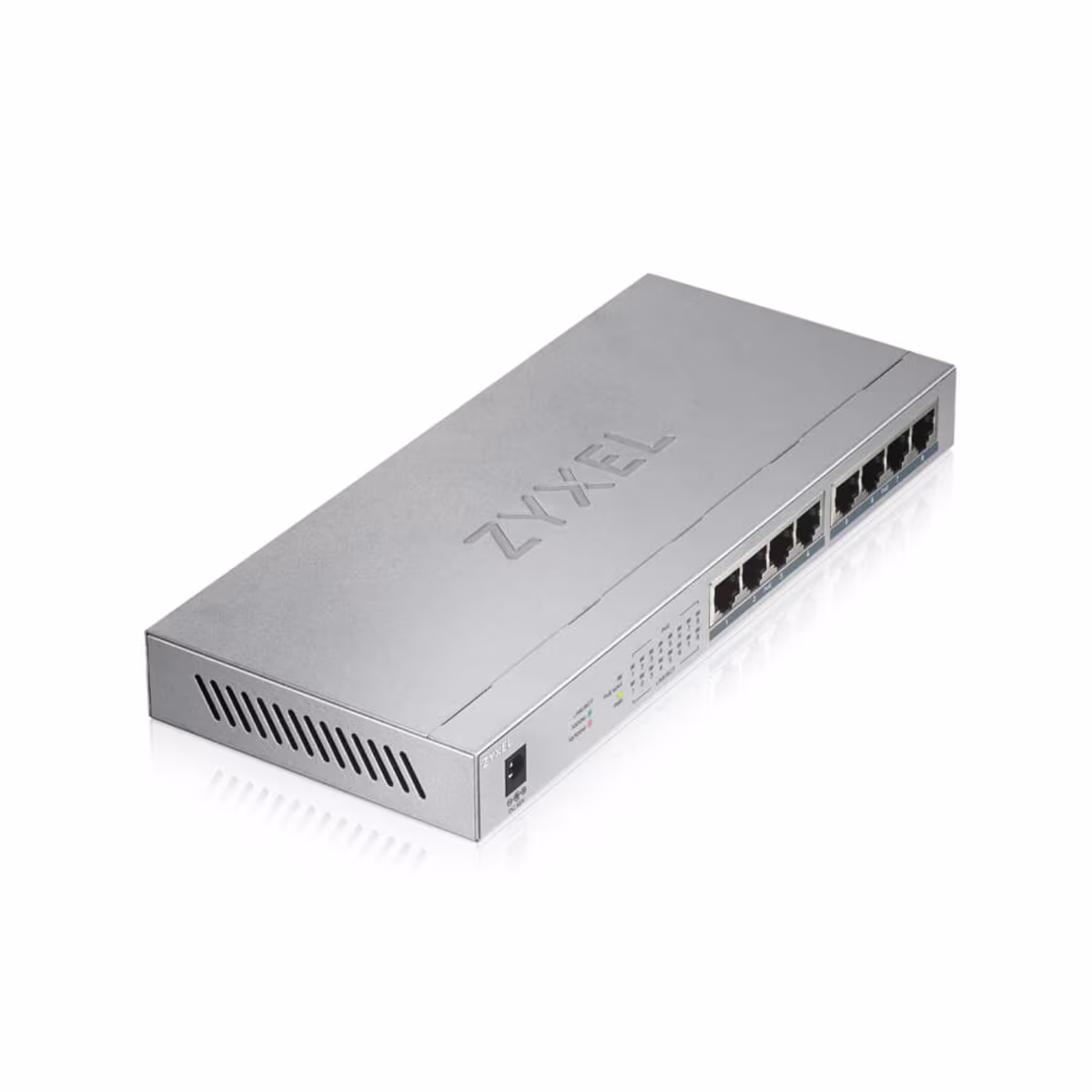 GS1008HP SWITCH 8 PUERTOS NO ADMINISTRABLE, GIGABIT + POE, 60W BUDGET, ZYXEL