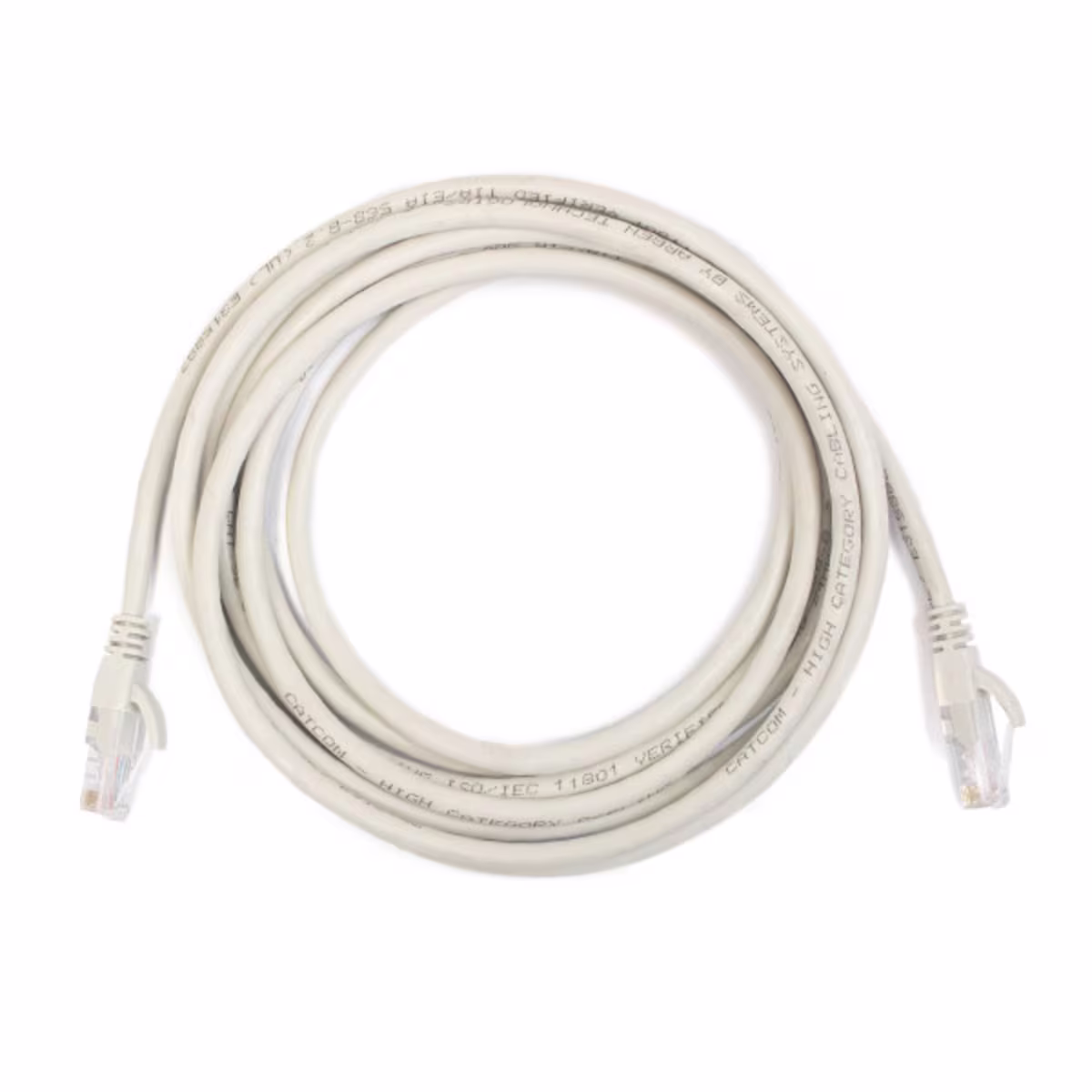 PC5-9010 PATCH CORD CAT5E 10FT COLOR GRIS C/BOTA TERMOMOLDEADA, CATCOM