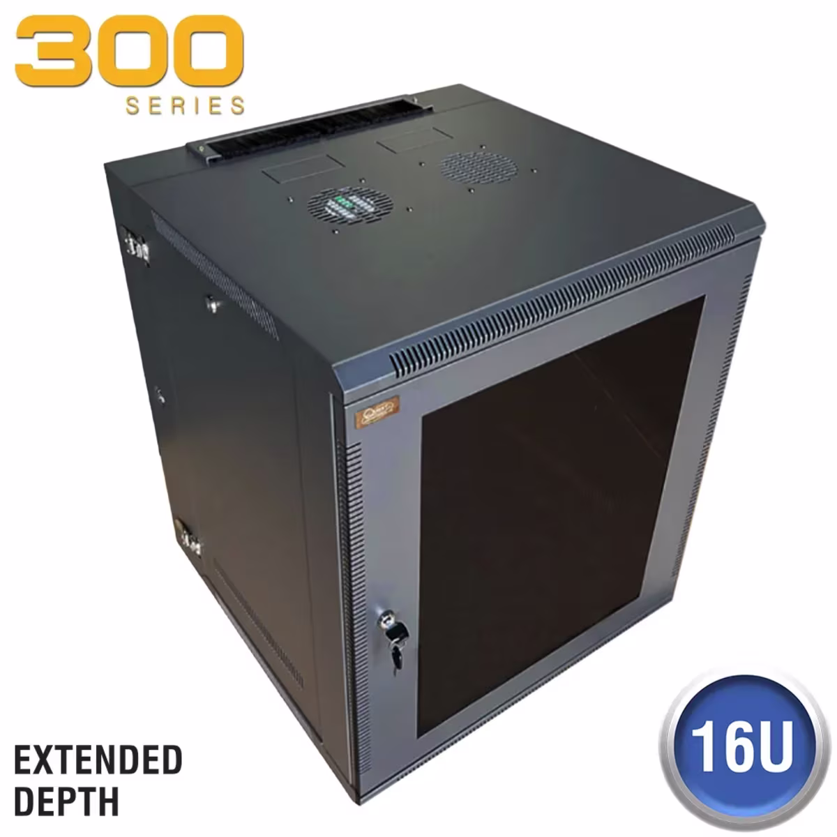 WM3019-16-02D GABINETE DE PARED EN 16U PROF. 30.5PULG ; QUEST