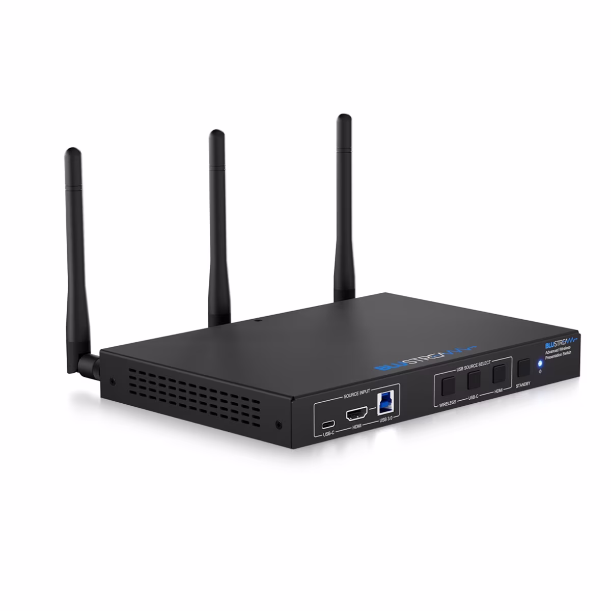 BSWMF72 SWITCH HDMI 4K 1080P INALÁMBRICO, ENTRADA USB-C Y USB TIPO B 3.0, 2 SALIDAS HDMI, 2 PUERTOS ETHERNET, RS-232 CON PANEL FRONTAL DE CONTROL, BLUESTREAM 