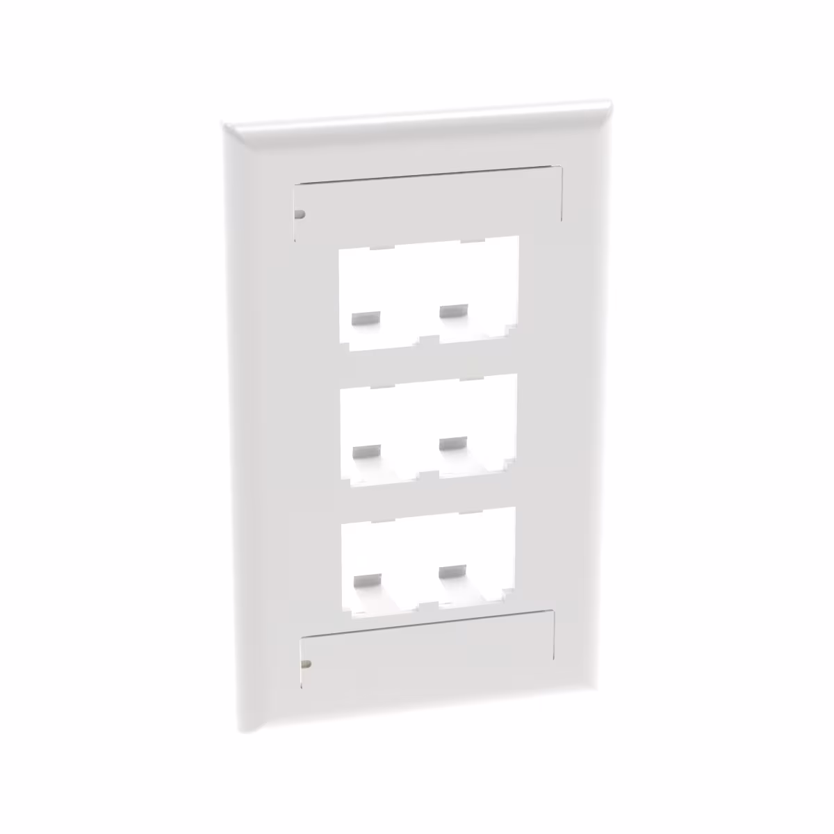 CFPL6WHY PLACA VERTICAL FRONTAL 6 PUERTOS MINICOM BLANCA