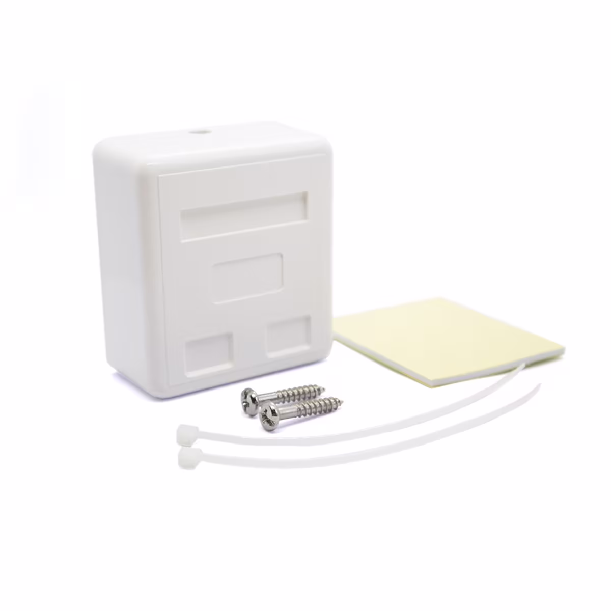 SB0-0102 ROSETA DESCARGADA DE 2 PUERTOS COLOR BLANCA, CATCOM