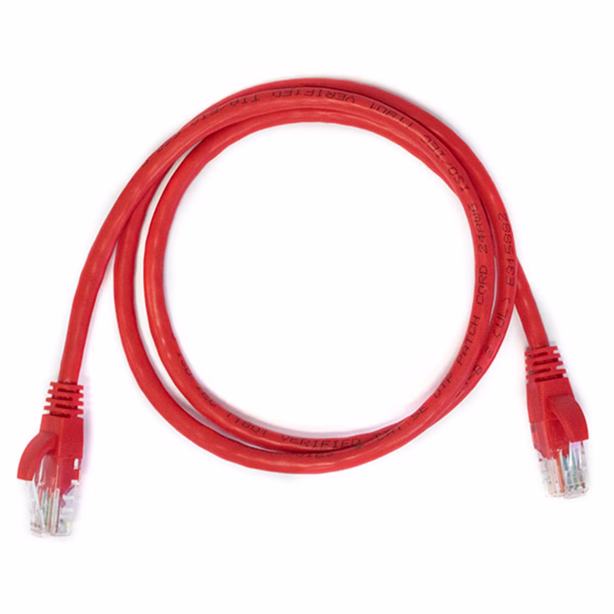 PC5-3003 PATCH CORD CAT5E 3FT COLOR ROJO C/BOTA TERMOMOLDEADA, CATCOM