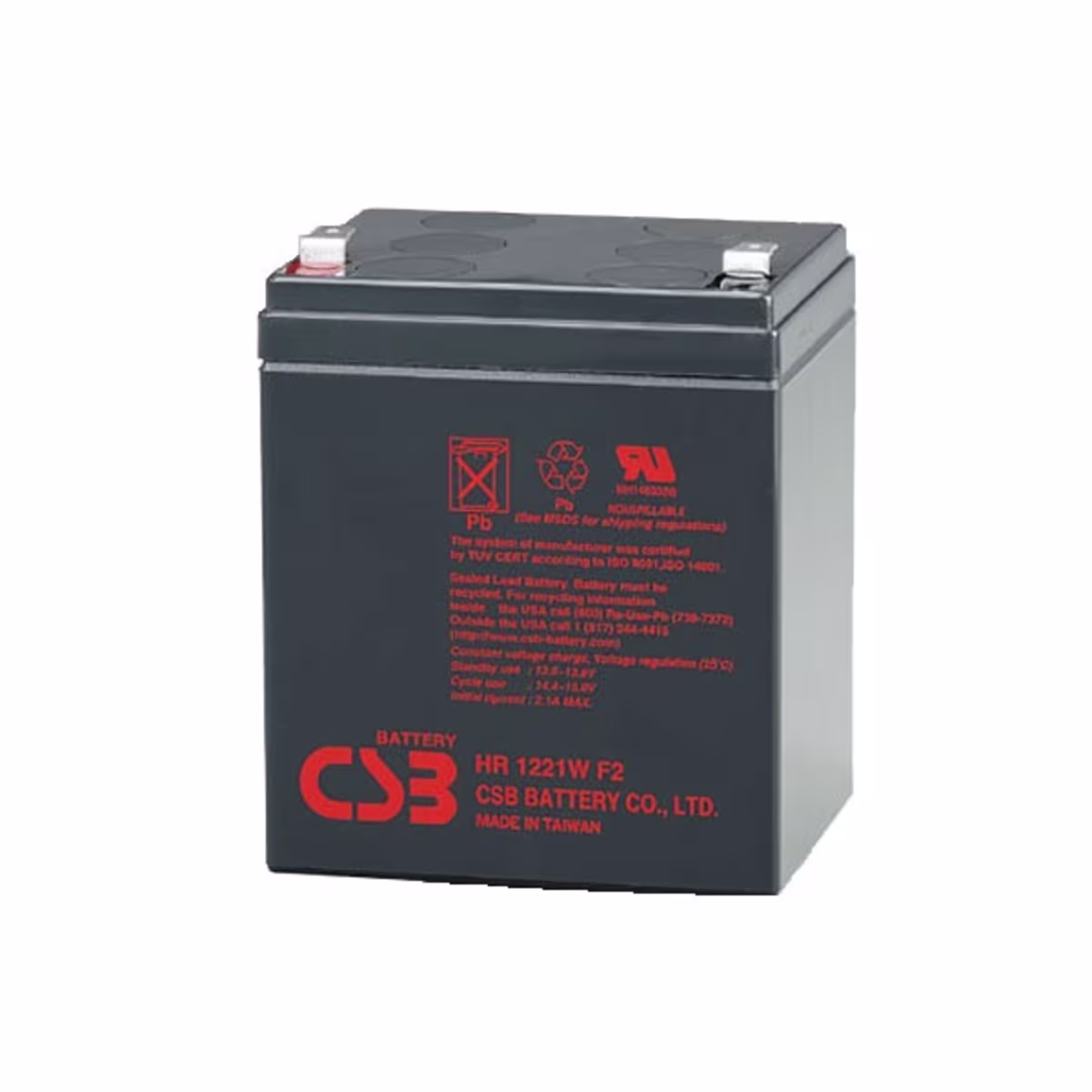 HR1221WF2 BATERIA 12V 5AMP VRLA LIBRE DE MANTENIMIENTO, CSB