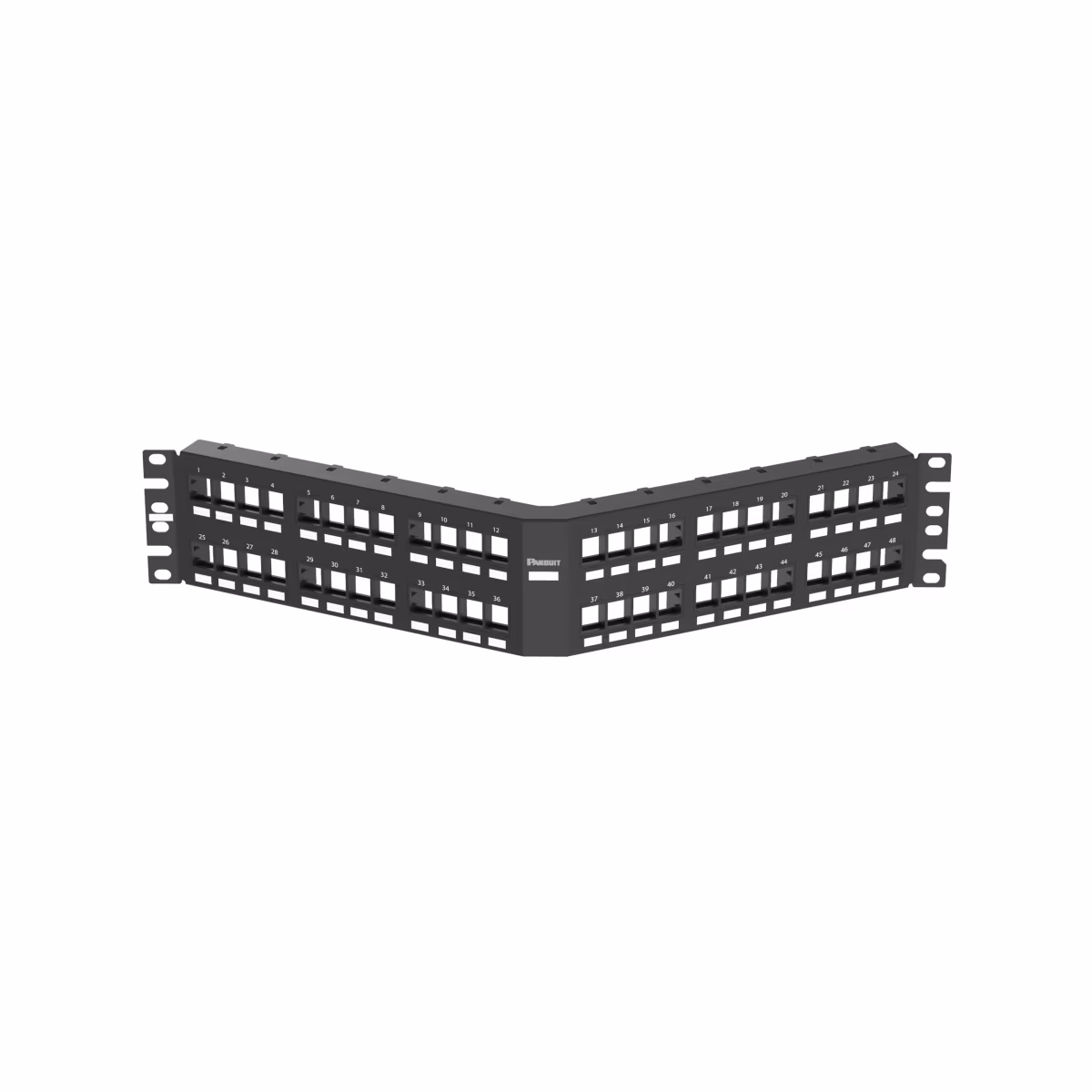 NKPPA48FMY Patch Panel  Modular Angulado de 48 puertos, 2 RU